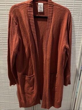 Serra Open-Front Cardigan Sweater - Rust Brown